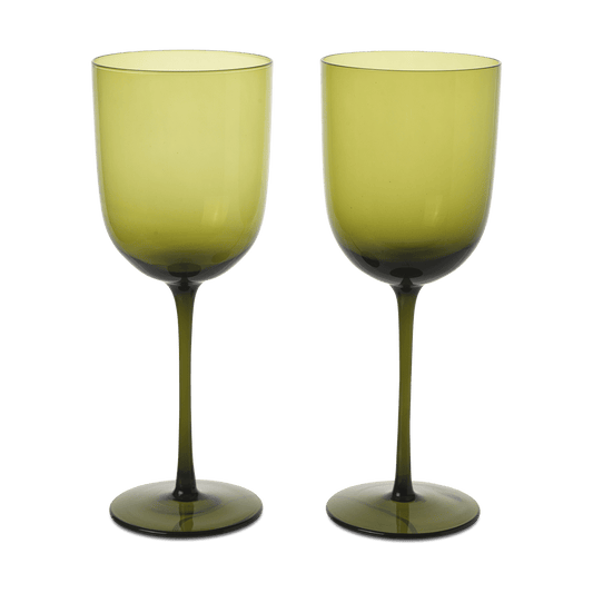 ferm LIVING Host rödvinsglas 36 cl 2-pack Moss Green