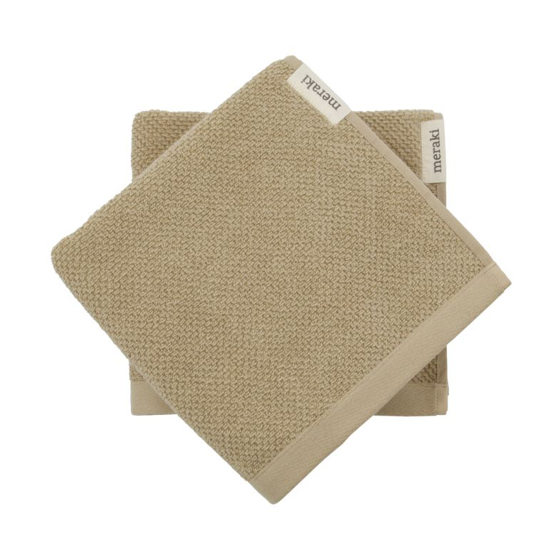 Meraki Solid handduk 50x100 cm 2-pack Safari