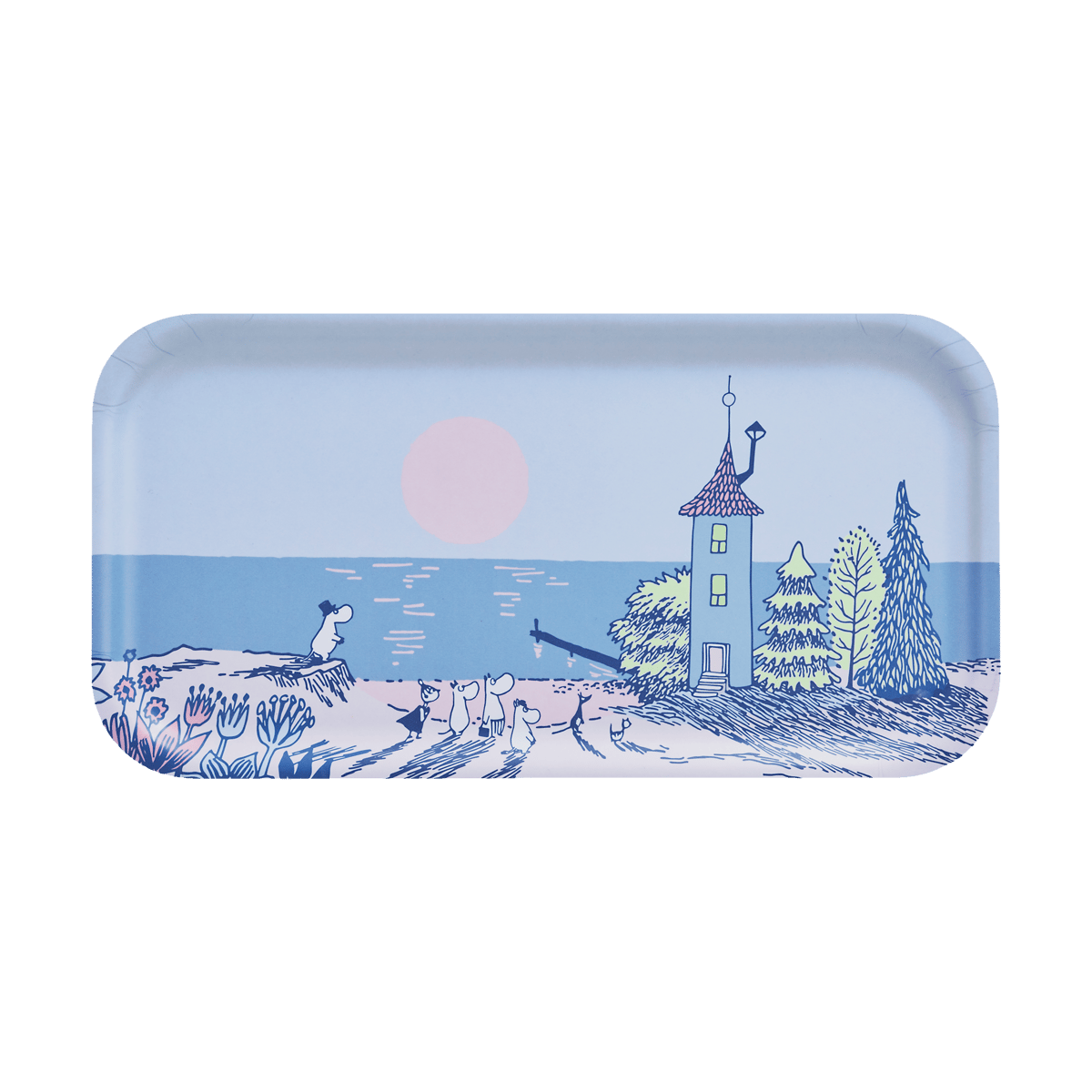 Muurla Mumin bricka 22x43 cm Sunset