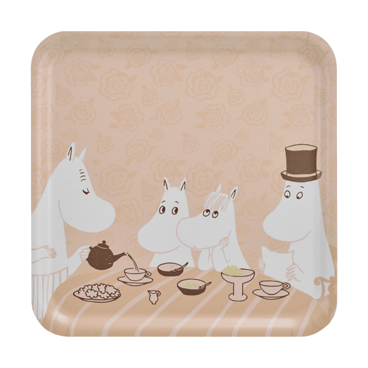 Muurla Mumin bricka 33x33 cm Coffee time