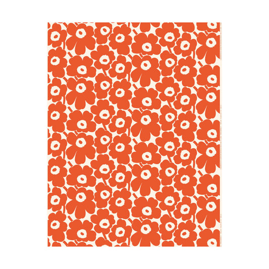 Marimekko Pieni Unikko tyg bomull Cotton-orange