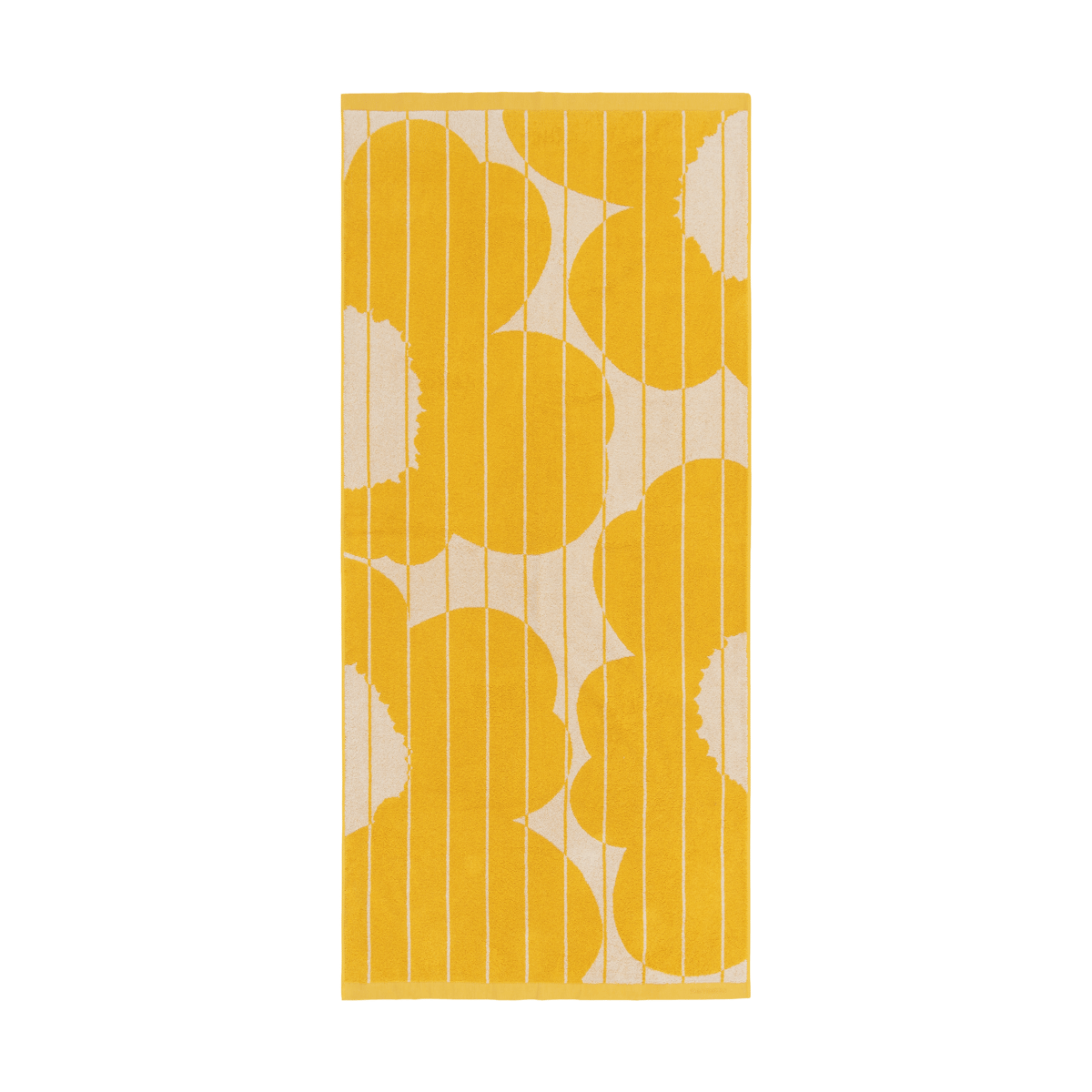 Marimekko Vesi Unikko badhandduk 70x150 cm Spring yellow-ecru