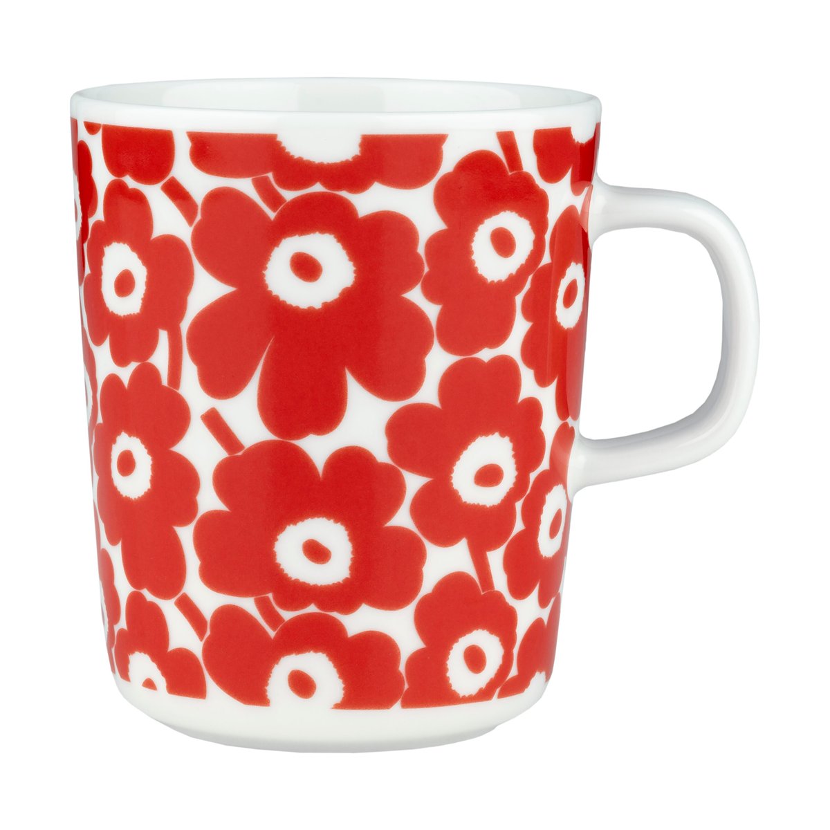 Marimekko Pikkuinen Unikko Tasse 25 cl White-red