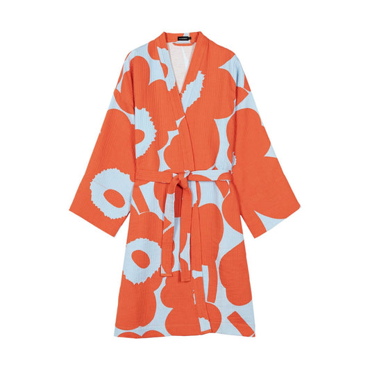 Marimekko Unikko våfflad badrock S L. blue-orange