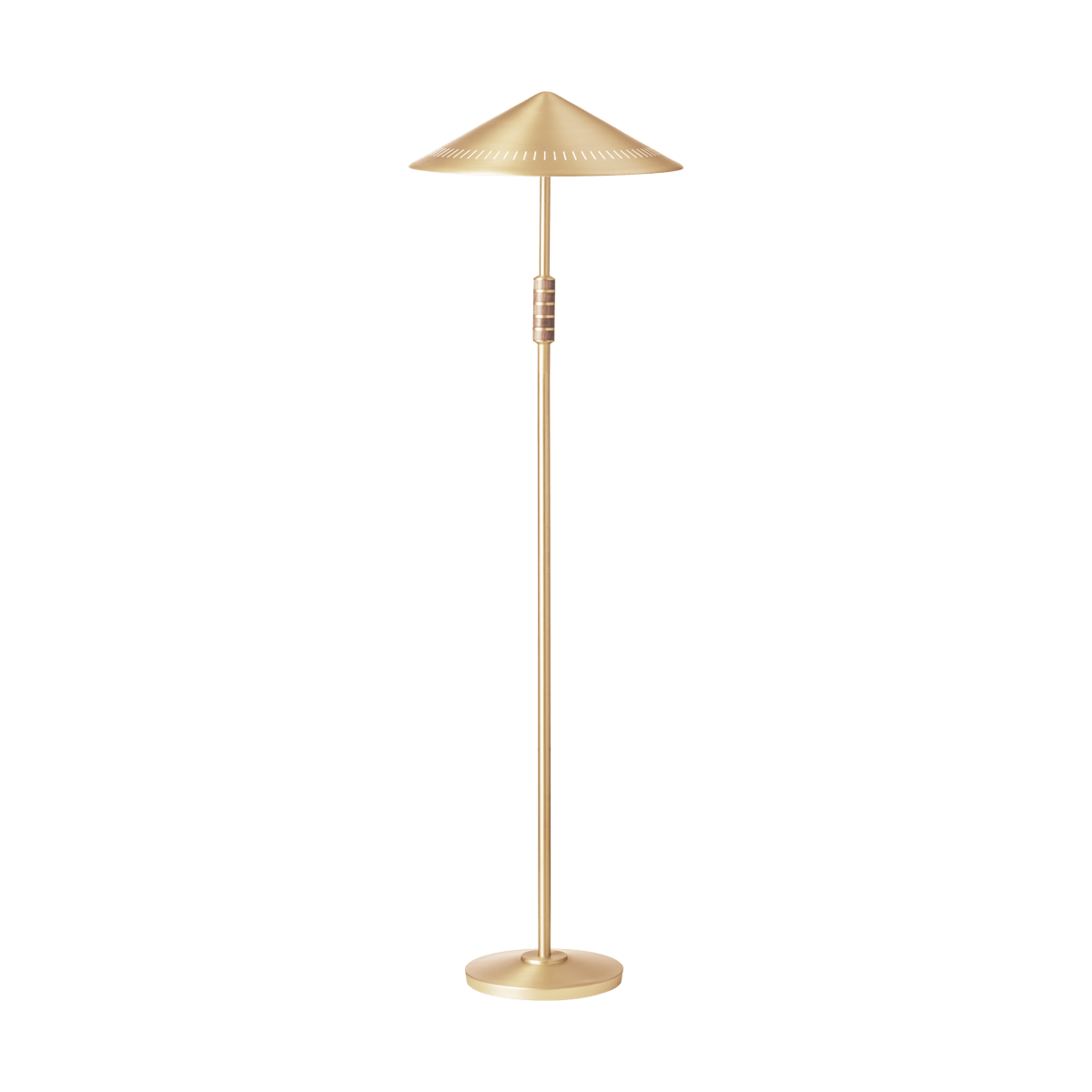 LYFA Governor 405 golvlampa Brass-walnut