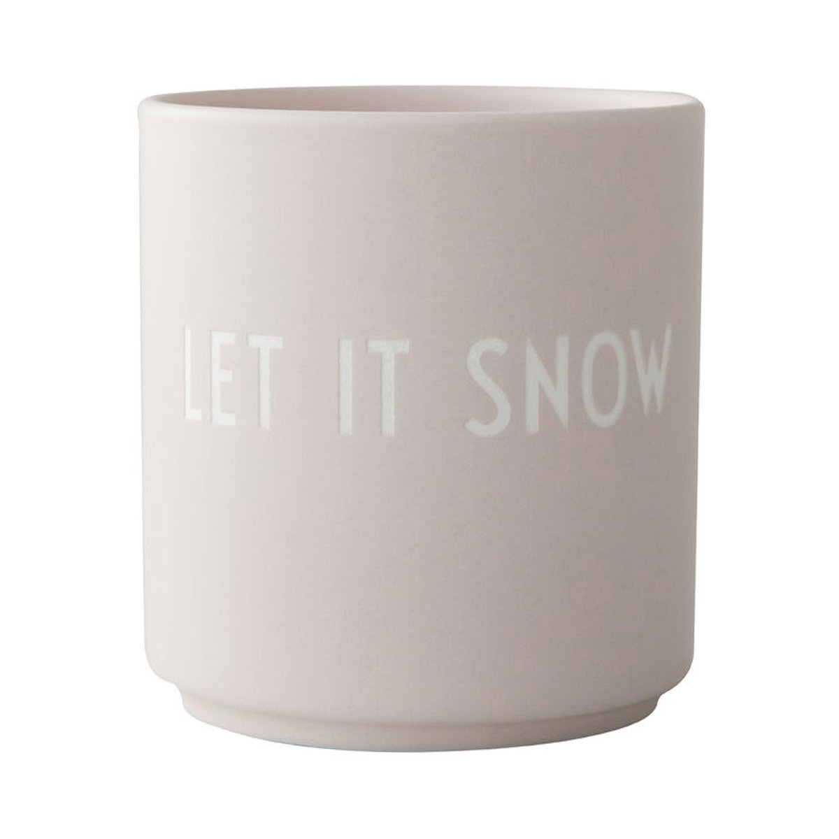 Design Letters Design Letters favoritkopp 25 cl Let it snow-pastel beige