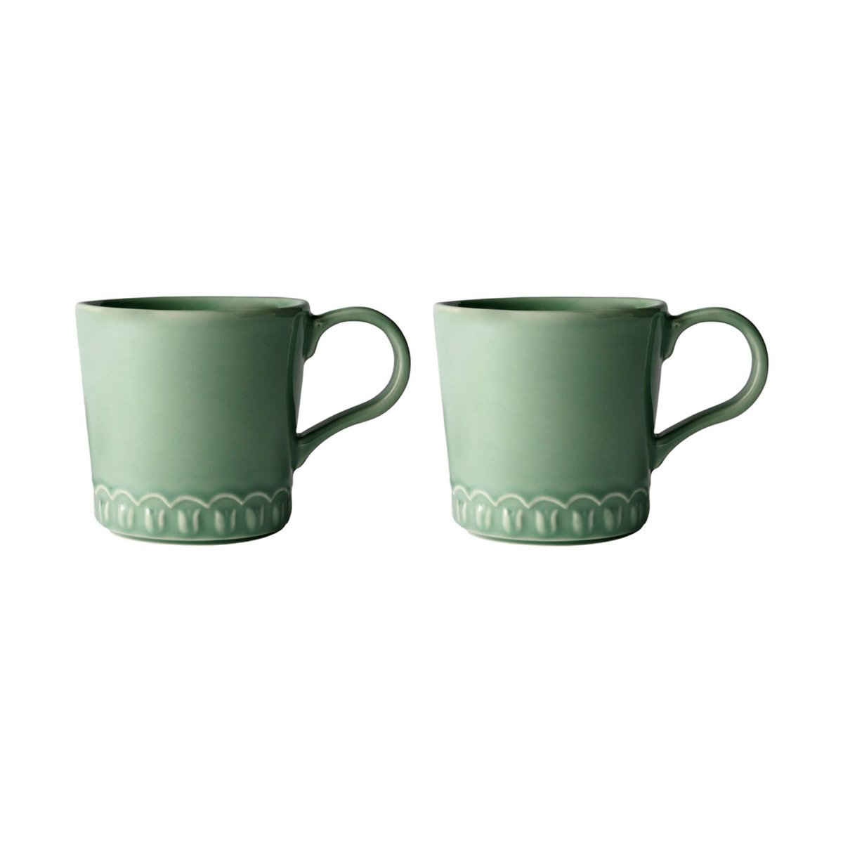 PotteryJo Tulipa mugg 40 cl 2-pack Verona green