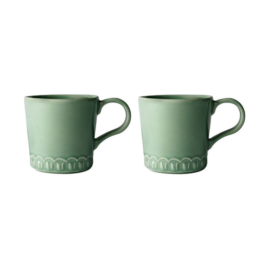 PotteryJo Tulipa mugg 40 cl 2-pack Verona green