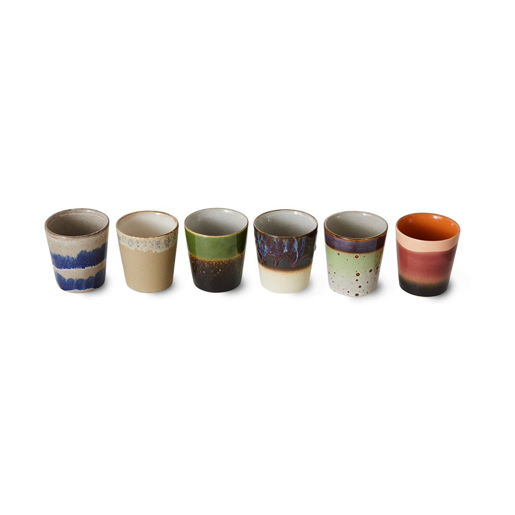 HKliving 70's Tasse 6er Pack Grounding