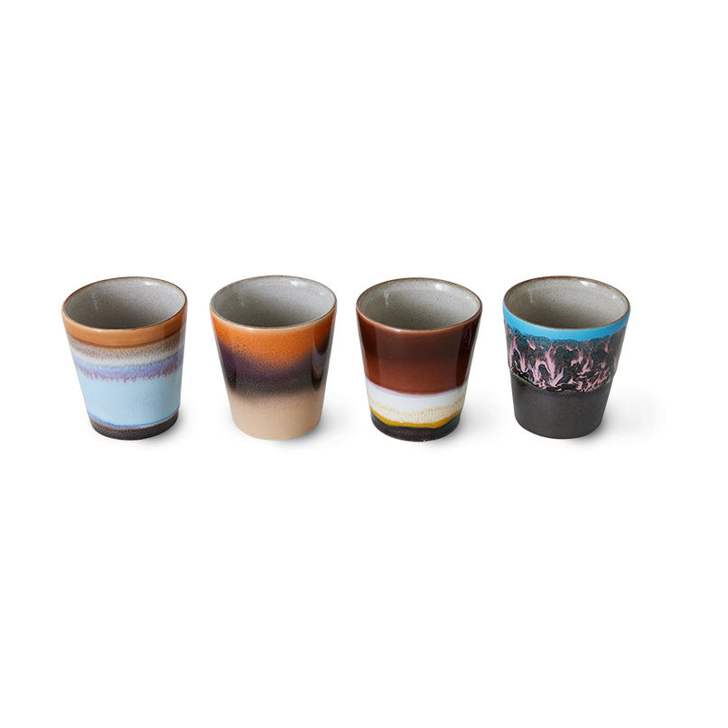 HKliving 70's ristretto Tasse 4er Pack Solar