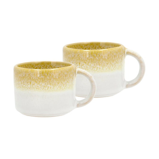 Villa Collection Styles espressokopp 8 cl 2-pack Yellow-cream white