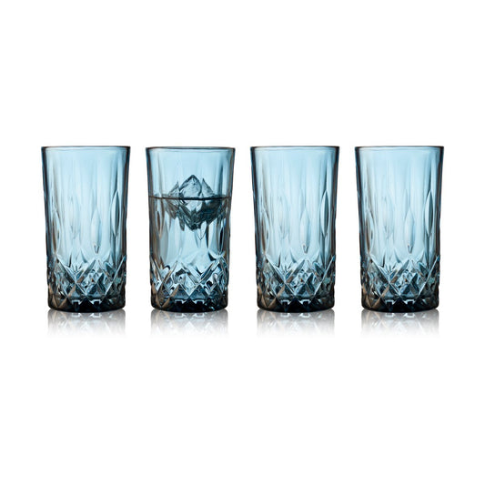 Lyngby Glas Sorrento highball glas 38 cl 4-pack Blue