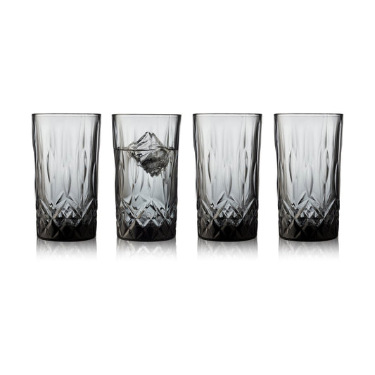 Lyngby Glas Sorrento highball glas 38 cl 4-pack Smoke