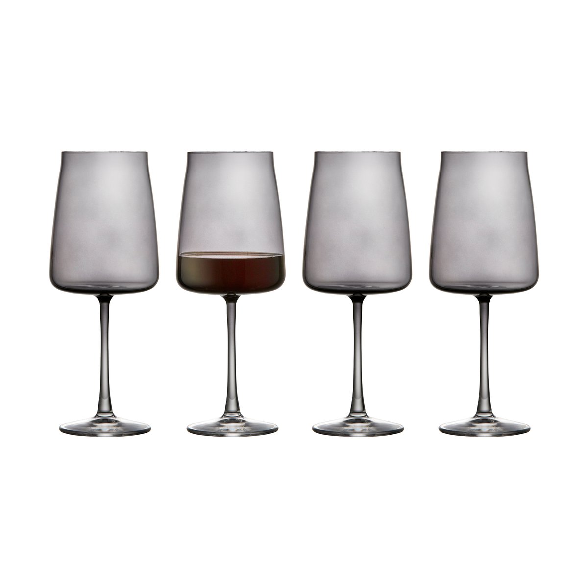 Lyngby Glas Zero rödvinsglas 54 cl 4-pack Smoke