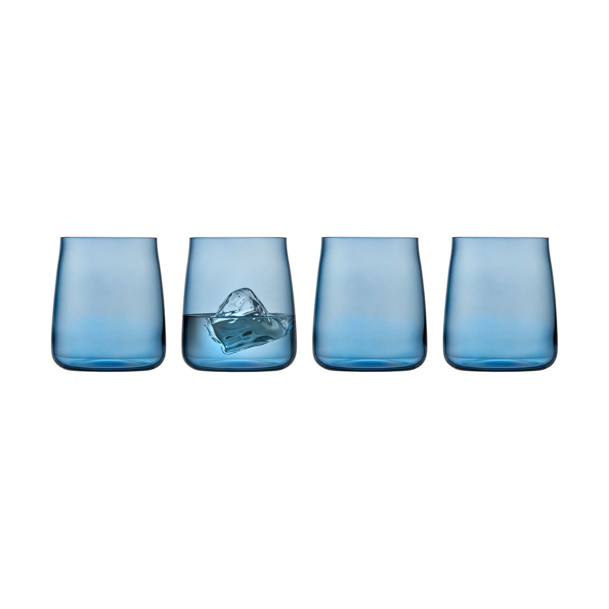 Lyngby Glas Zero vattenglas 42 cl 4-pack Blue