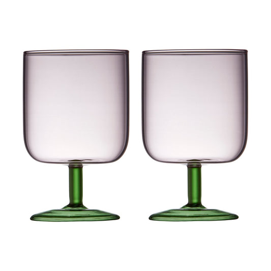 Lyngby Glas Torino vinglas 30 cl 2-pack Pink-green