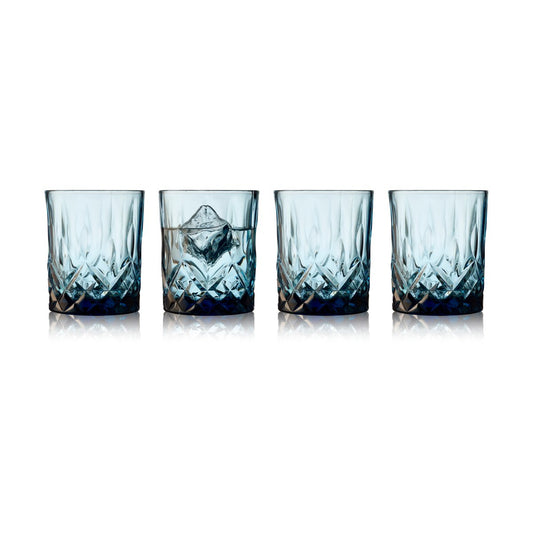 Lyngby Glas Sorrento whiskeyglas 32 cl 4-pack Blue