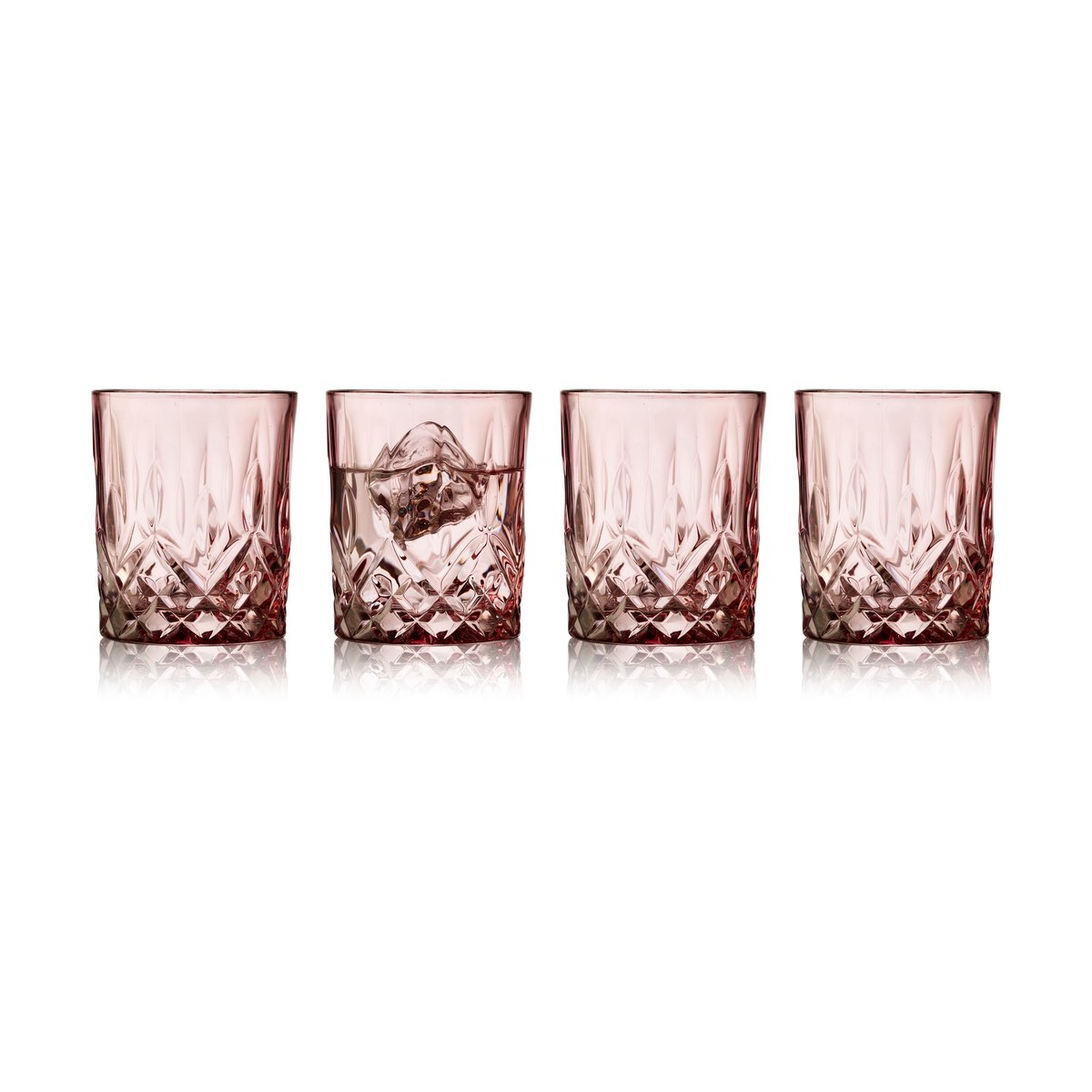 Lyngby Glas Sorrento whiskeyglas 32 cl 4-pack Pink