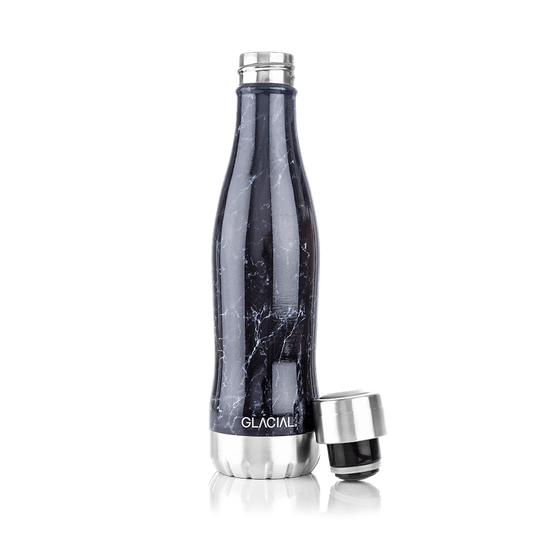 Glacial Glacial vattenflaska 400 ml Black marble