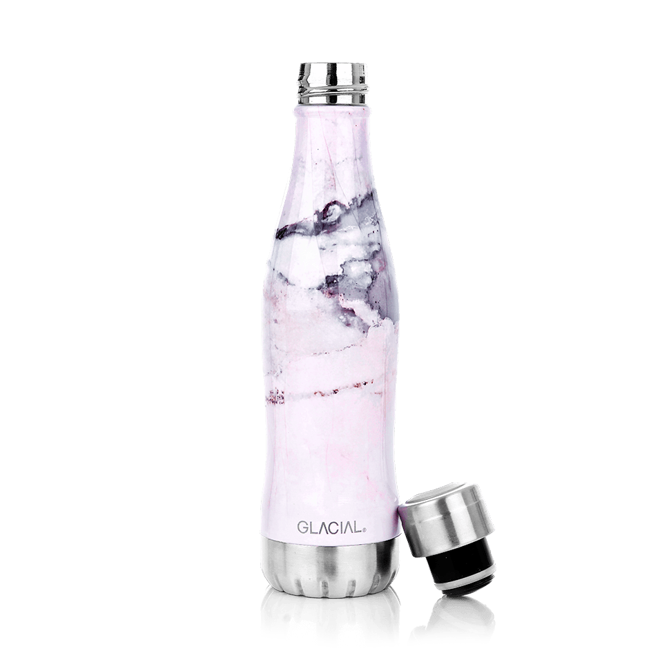 Glacial Glacial vattenflaska 400 ml Pink marble