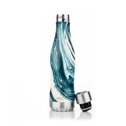 Glacial Glacial vattenflaska 400 ml Indigo marble