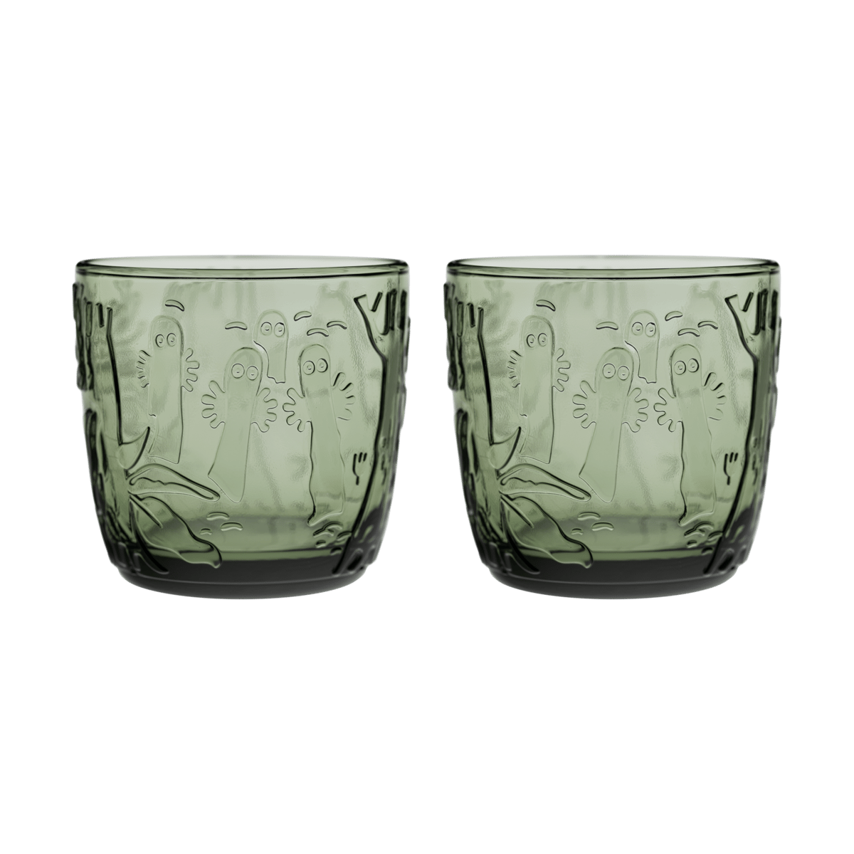 Arabia Mumin glas 28 cl 2-pack Tallgrön