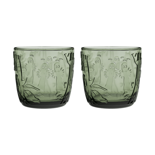 Arabia Mumin glas 28 cl 2-pack Tallgrön