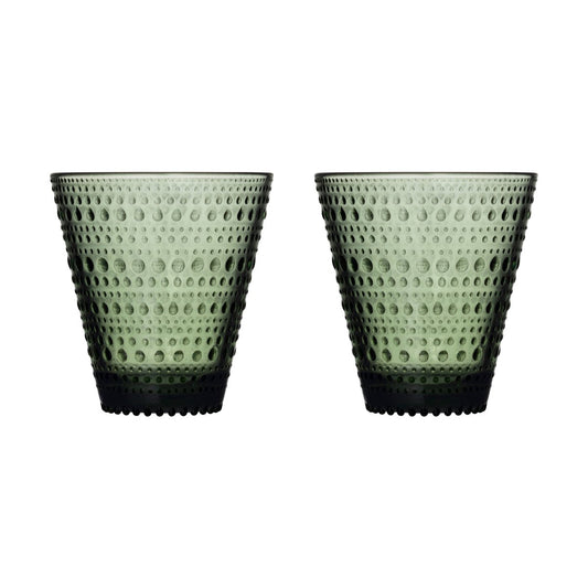 Iittala Kastehelmi glas 30 cl 2-pack Tallgrön