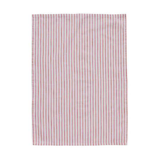 Lene Bjerre Olivia Geschirrtuch schmale Streifen 50x70 cm Off White-Dark Coral