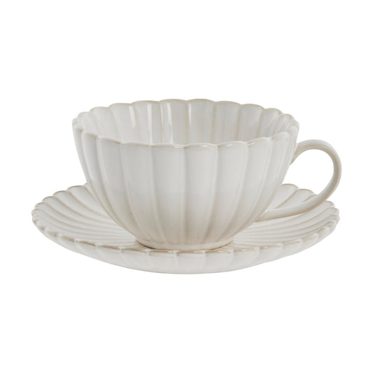 Lene Bjerre Camille Tasse mit Untertasse Off White