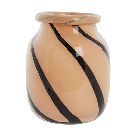 Lene Bjerre Marena Vase Ø16 cm Orange-black