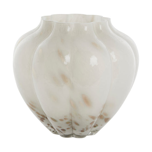 Lene Bjerre Mara Vase 24,5x24,5 cm Off White-Light gold