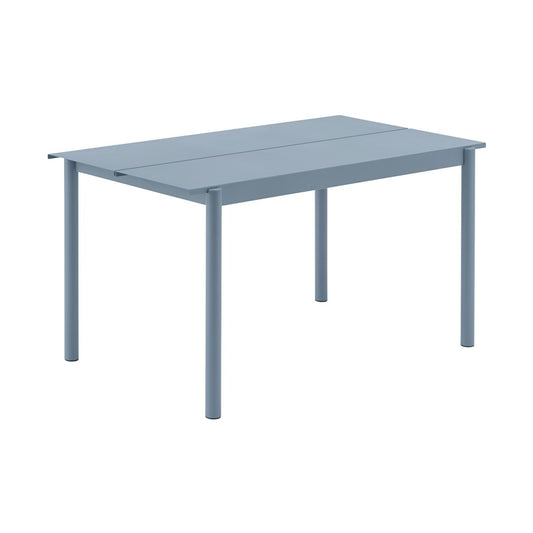 Muuto Linear steel table Stahltisch 140cm Pale blue