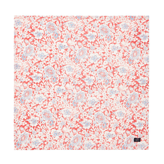 Lexington Printed Flowers Recycled Cotton Stoffserviette 50x50 cm Coral