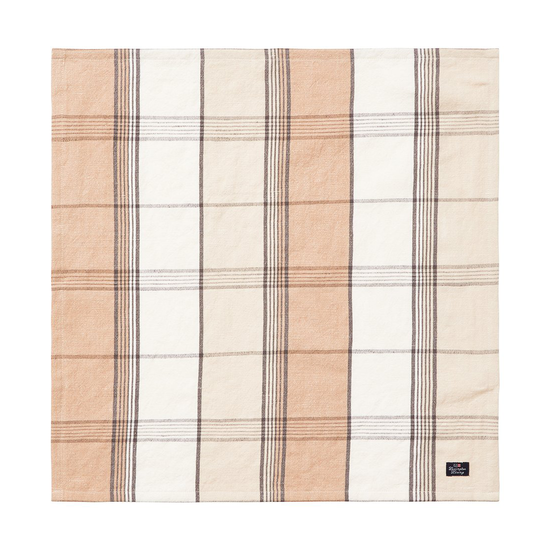 Lexington Checked Linen/Cotton Stoffserviette 50x50 cm Beige