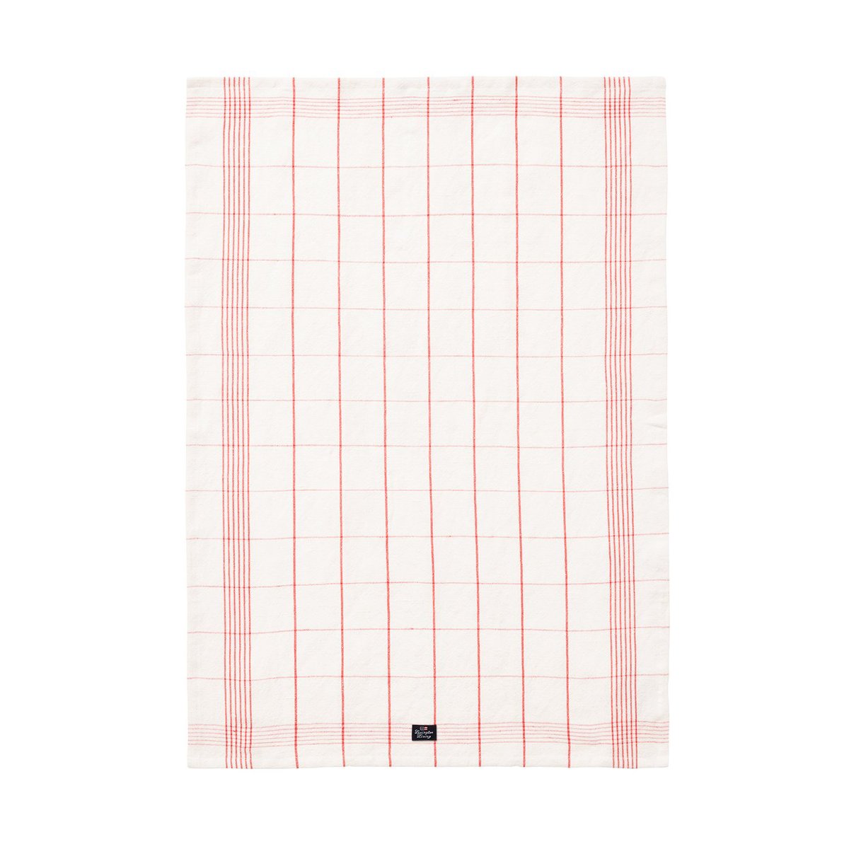 Lexington Checked Linen/Cotton Geschirrtuch 50x70 cm White-red