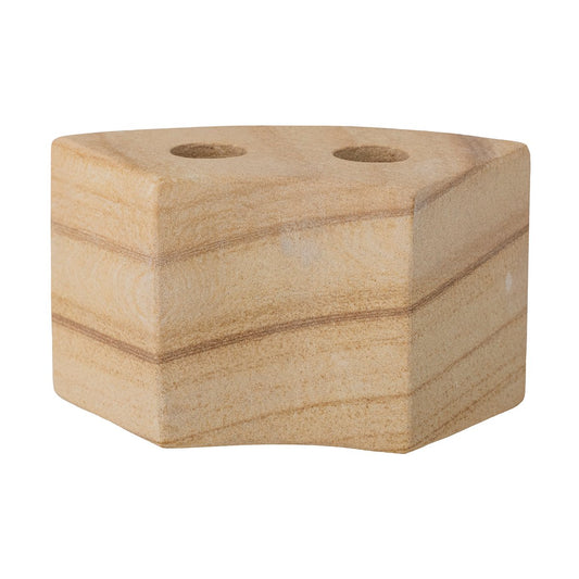 Bloomingville Florida Kerzenständer 14,5x8x7,5 cm Natural sandstone