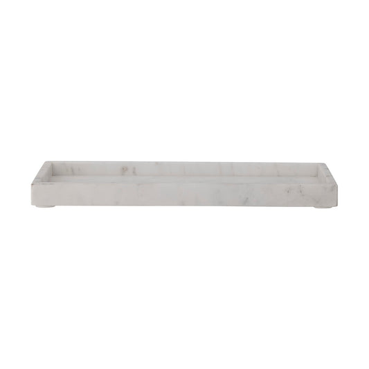 Bloomingville Majsa Dekotablett 18x38 cm White marble