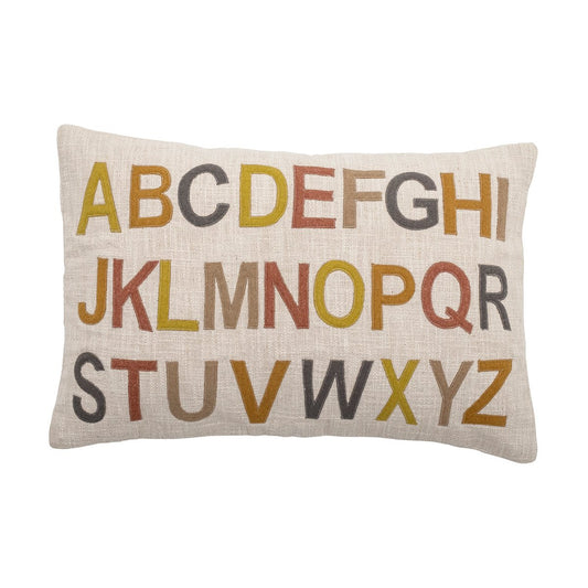 Bloomingville Lexi Kissen Alphabet 40 x 60cm Nature-multi