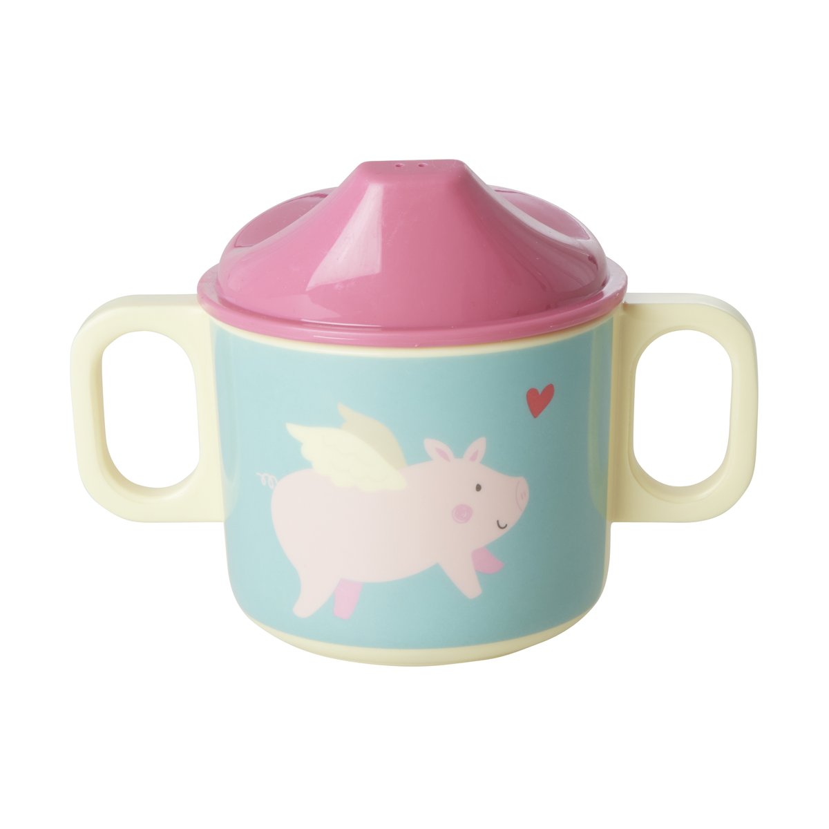 RICE Rice barnmugg med två handtag 20 cl Flying pig