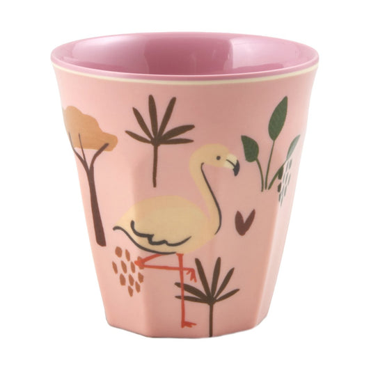 RICE Rice barnkopp melamin Pink Jungle Animal