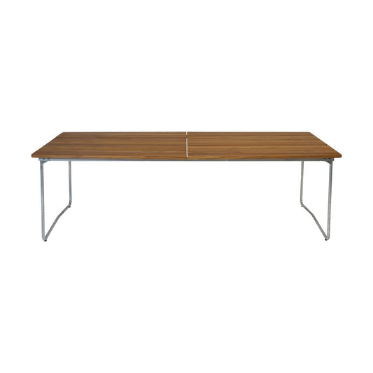 Grythyttan Stålmöbler Table B31 matbord 230 cm Obehandlad teak- varmförzinkad stativ