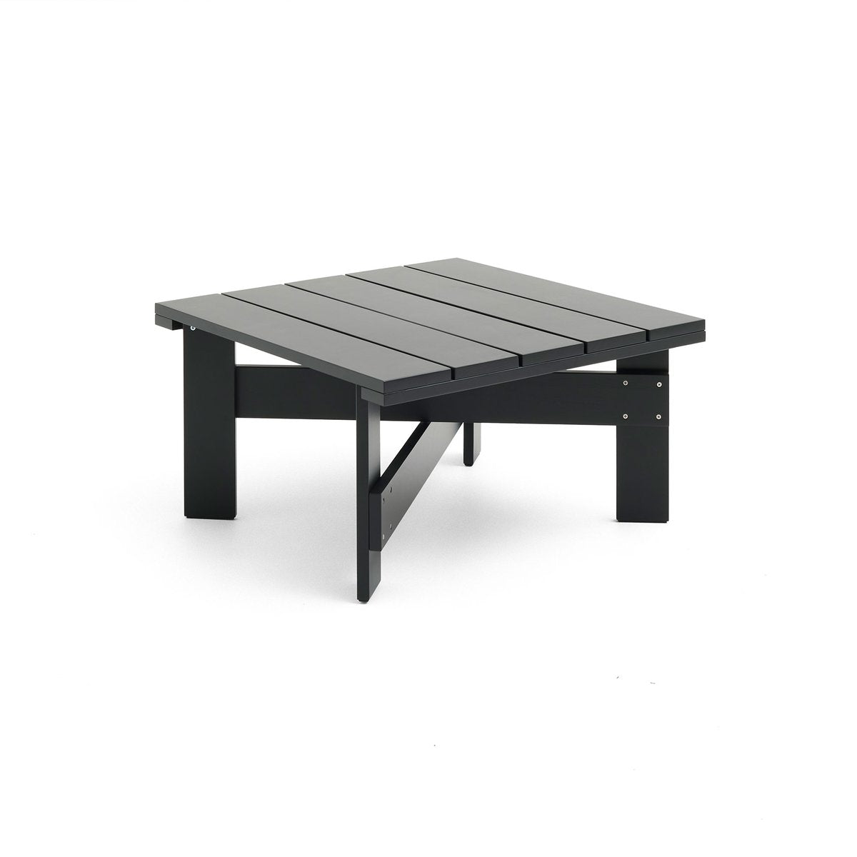 HAY Crate Low table Tisch 75,5x75,5 cm Kiefernholz lackiert Black