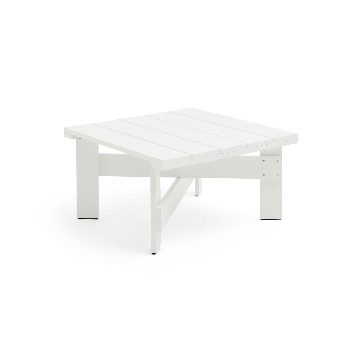 HAY Crate Low table Tisch 75,5x75,5 cm Kiefernholz lackiert White