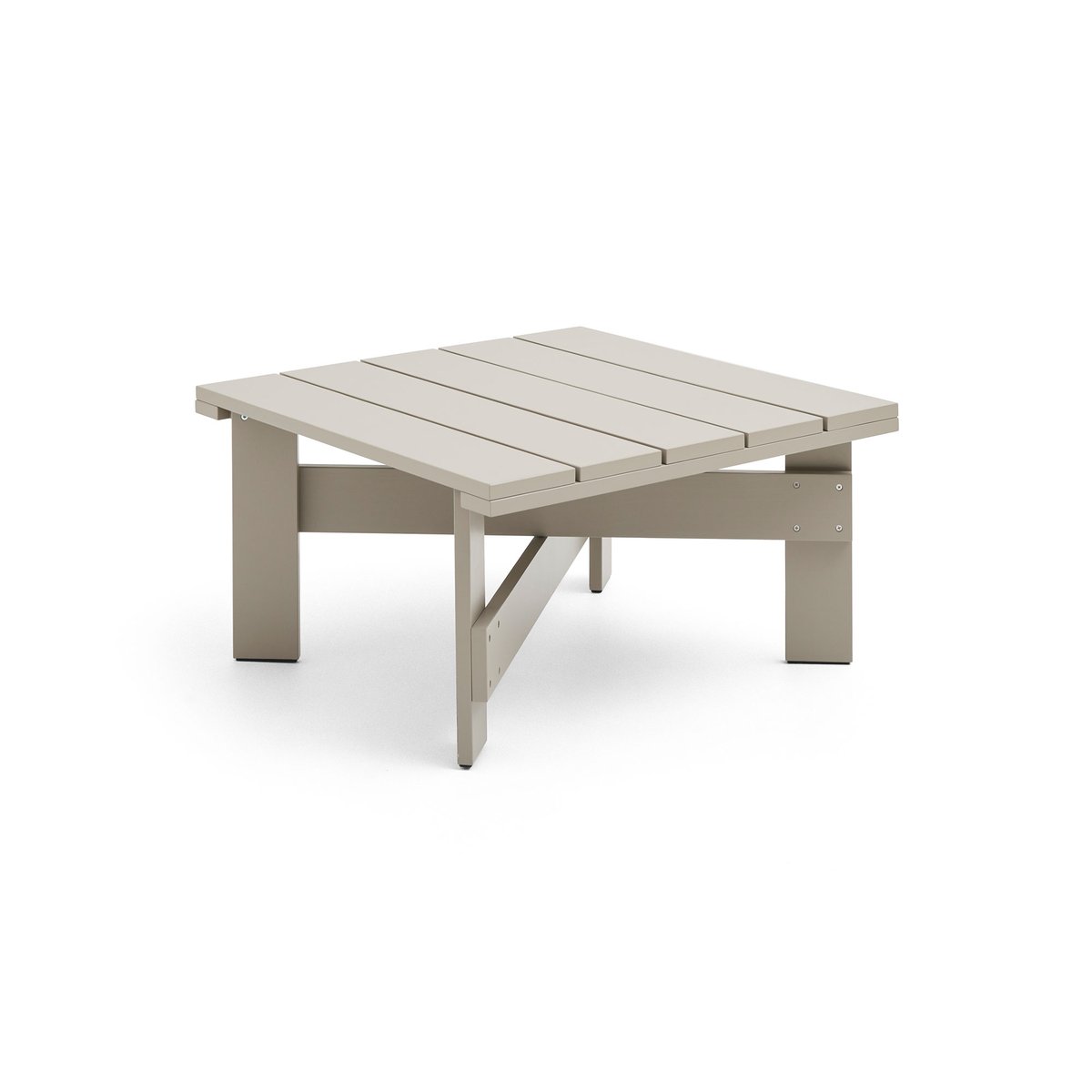 HAY Crate Low table Tisch 75,5x75,5 cm Kiefernholz lackiert London fog