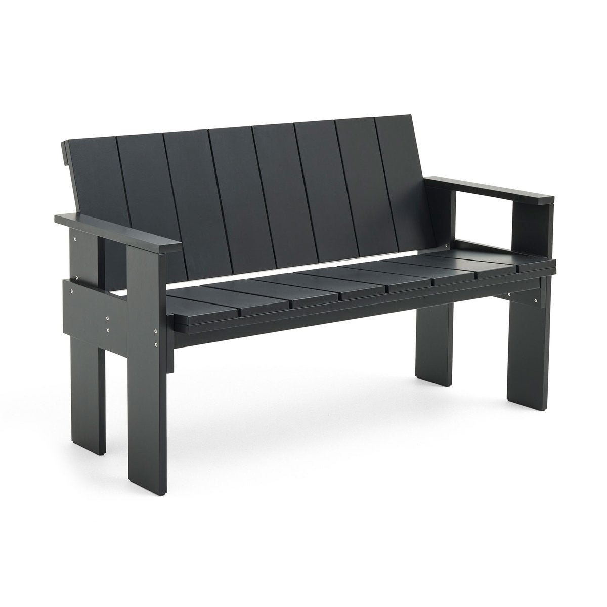 HAY Crate Dining Bench Bank Kiefernholz lackiert Black