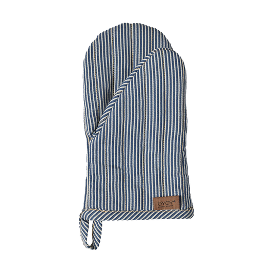 OYOY Striped denim grytvante Blue