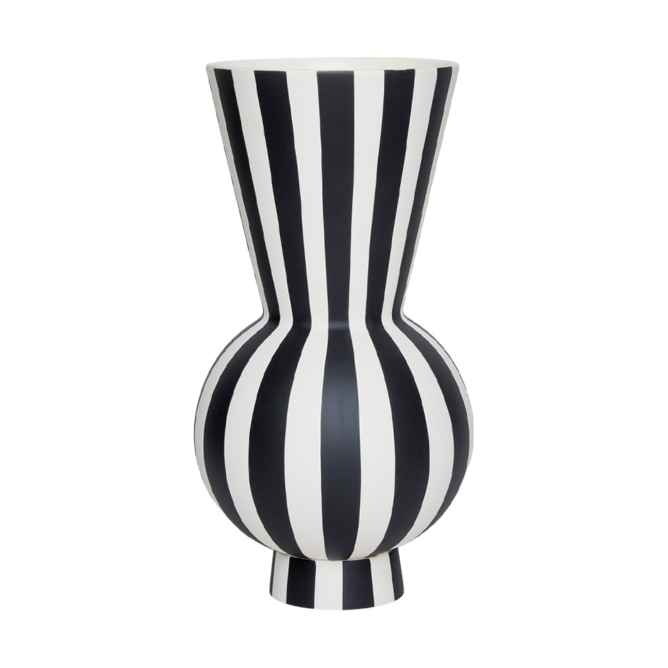 OYOY Toppu Vase Ø14,5 cm Black-White