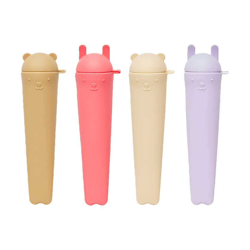 OYOY Ninka & Teddy Ice pops 4er-Pack Lavender-Vanilla-Cherry Red-Rubber