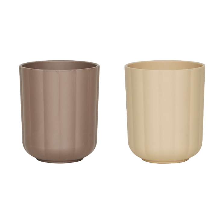 OYOY Pullo Becher 2er-Pack Taupe-Vanilla